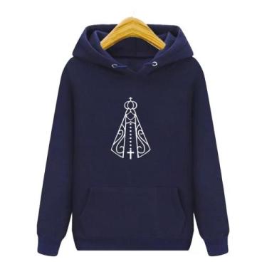 Imagem de Moletom Feminino Com Capuz Nossa Senhora - trajano store, Azul, GG