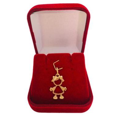 Imagem de Pingente Feminino Filha Para Mães Banhado a Ouro 18k - Dinis Joias