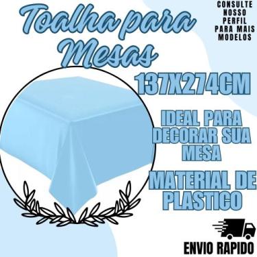 Imagem de Toalha Mesas Festa Decoraçao Aniversario Eventos Azul Claro - Crgfesta