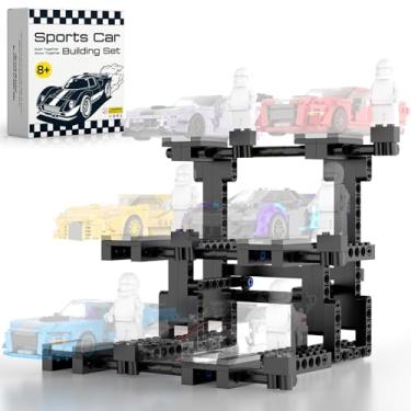 Imagem de Display Stand for Lego Speed Champion Cars, 3-Layer Display Stand Building Set Holds 6 Cars & Divers, Compatible with 76917, 76908, 76918, 76915, 76914, 76907, 76901, 76902 & More