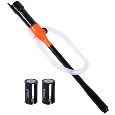 Imagem de MaxWorks Bomba de transferência de fluido operada por bateria 51052 Mangueira de 62 cm alimentada por duas baterias D para bombeamento de fluidos químicos, soluções de óleos de água para geradores,