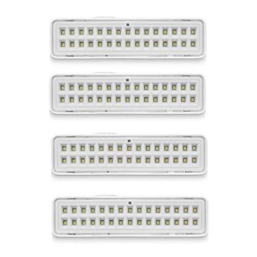 Imagem de Kit 4 Luminárias Emergência Lítio 30 Leds 2W Biv Elgin
