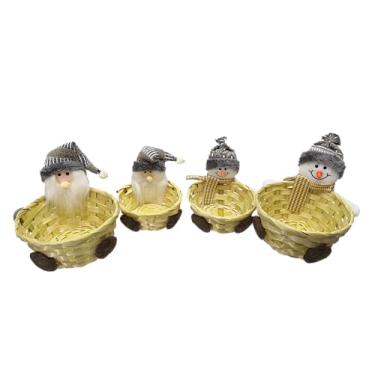 Imagem de Jogo Cesto de Palha Boneco Natalino CZ c/ 2 unidades