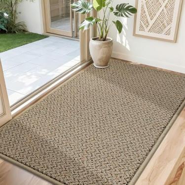Imagem de COSY HOMEER - Tapete de porta 81 cm x 122 cm antiderrapante absorvente tapetes de entrada capachos de sujeira tapetes de entrada laváveis tapete de entrada baixa para porta traseira e tapetes de