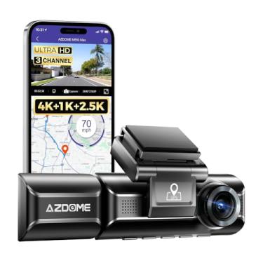 Imagem de Câmera Veicular M550 Max 4K 3 Canais Dash Cam, Gravação Frontal, Traseira e Lateral, Visão Noturna, Detecção de Movimento, GPS Integrado, Wi-Fi 5G, Gravação e Segurança Completa