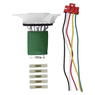 Imagem de QAGGUM Kit de resistor de motor soprador A/C Conector Chicote de trança compatível com Chevrolet Hummer Pontiac Equinox H3 H3T Solstice Saturn Sky 2006-2010, substitui 10397098 JA1577 1580647 1580670