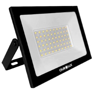 Imagem de Projetor Superled Slim Preto Bivolt De 50 Watts E 6500k - 03265 - Ourolux