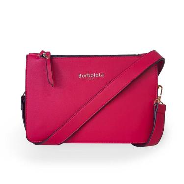 Imagem de Bolsa Feminina Couro Nalu Transversal Tiracolo Moda Casual P