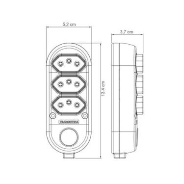Imagem de Extensao Tripla 2P+T 10A 1,5m Cinza 57504019 Tramontina - TRAMONTINA E