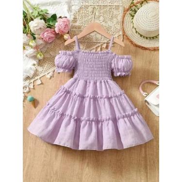 Imagem de Vestido Infantil de Princesa com Babado - Ideal para Festas e Verão, 1