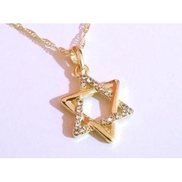 Imagem de Colar Estrela De Davi Folheado A Ouro 18k - Milena Joias