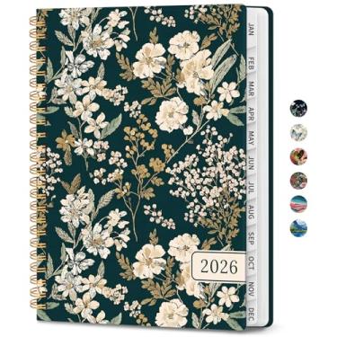 Imagem de Agenda 2026 – Agenda semanal e mensal, janeiro de 2026 a dezembro de 2026, agenda de calendário 2026 com encadernação em espiral, bolso interno, perfeito para material escolar de escritório em casa