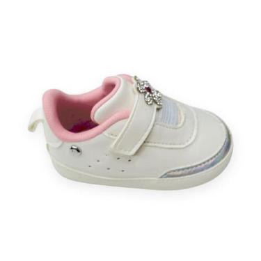 Imagem de Tenis pampili mini nina flor de strass, Branco, 16