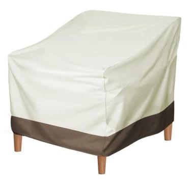 Imagem de Pissente Capa para Cadeira de Pátio Capa para Cadeira de Balanço Giratória de Pátio Capa para Móveis de Jardim de Pátio 80x85x91,5cm Tecido Oxford 600D Resistente Impermeável à Prova de (Bege com