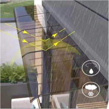 Imagem de Toldo De Porta De Janela, Toldo Externo Para Telhado Varanda Quintal Jardim, Cobertura De Telhado De Pátio De Sombra De Varanda, Proteção De Chuva Uv E Neve, Capa De, 40 * 200cm/15.7 * 78.7in