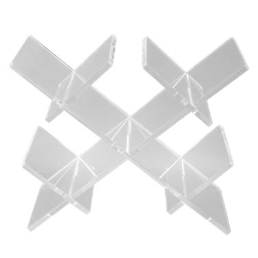 Imagem de Suporte de vinho com 5 garrafas, suporte de vinho, suporte de mesa de acrílico transparente para armazenamento de vinho