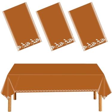 Imagem de FUULOXE 3 peças de toalhas de mesa mexicanas descartáveis de plástico Cielito Lindo decoração de festa Mexicanos Fiesta terracota flor toalha de mesa para casamento mexicano artigos de festa de