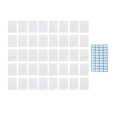 Imagem de 40 sacos de armazenamento de viagem com zíper sacos de embalagem de roupas reutilizáveis ​​fosco à prova d' água ziplock malotes para viagens com 40 etiquetas de etiqueta de