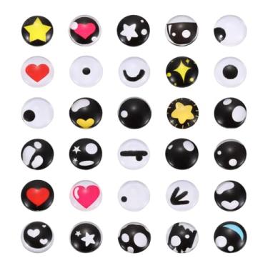 Imagem de PATIKIL 100 peças de olhos de segurança de vidro, cabochão de 16 mm crochê segurança Kawaii boneca artesanato olho para argila crochê animais artesanato projetos de joias faça você mesmo, azul/preto