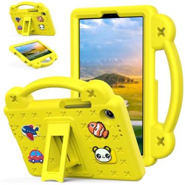 Imagem de YRH Capa para Lenovo Tab One 22.1 cm 2025, capa infantil de EVA com alça de suporte (amarelo)