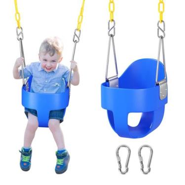 Imagem de Assento giratório para crianças DECORLIFE Outdoor Baby Swing Blue