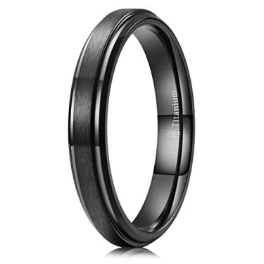 Imagem de THREE KEYS JEWELRY 2 mm, 4 mm, 6 mm, 8 mm, ouro rosa, preto, prata, básico, titânio, polido, anel de noivado para homens e mulheres, ajuste confortável, simples, unissex, Metal, não conhecido