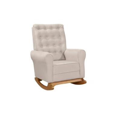 Imagem de Poltrona para Amamentação Paris Linho Ds Home (Linho Bege)