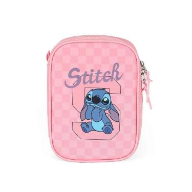 Imagem de Estojo Box 100 Pens Luxcel Stitch Quadriculado Rosa