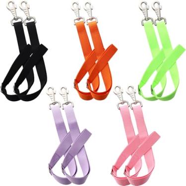 Imagem de Maasechs 10 peças cabides de alça de balde de cavalo cabides de nylon ajustável para baldes de água, redes de feno alimentadores ao ar livre