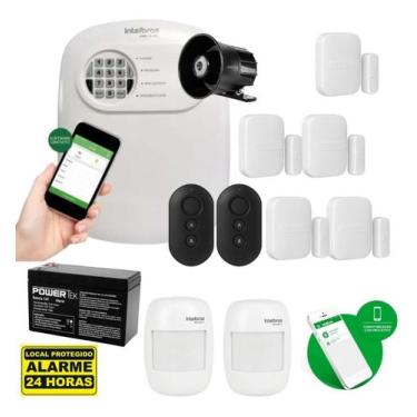 Imagem de Kit Alarme Intelbras Monitorado App Celular 7 Sensor Sem Fio