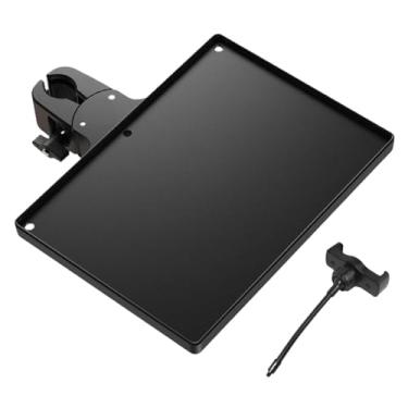 Imagem de TTETTZ Suporte para Placa de Som com Bandeja para Tubos Redondos de 1,5 Cm a 4,5 Cm, Prateleira Multiuso, Suporte para Partituras, Ideal para Shows E Transmi, com Clipe de Telefone