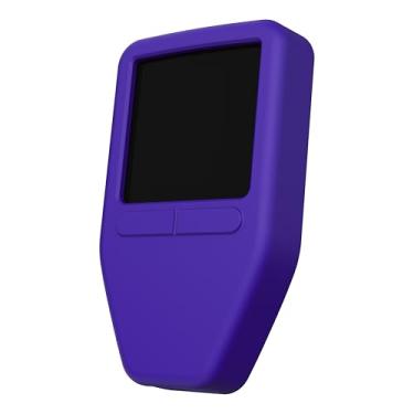 Imagem de CVER Capa de silicone compatível com Trezor Safe 3, proteção de cobertura total, acesso à tela e porta (roxo)