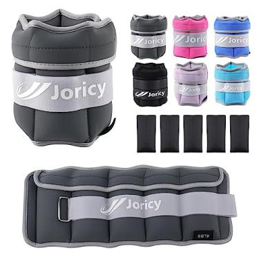 Imagem de JORICY Pesos De Tornozelo Ajustáveis Para Mulheres, Homens E Crianças, 1 A 5 Libras, Par Pulso, Perna, Braço Com Peso Removível, Treinamento Força, Corrida Peso, Caminhada, Corrida, Fitness, Treino