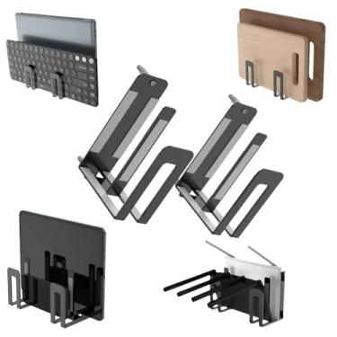 Imagem de RUDDLIN Suporte de parede multifuncional adequado para suportes de parede universais, como laptops, tablets, teclados, roteadores, etc. (preto)