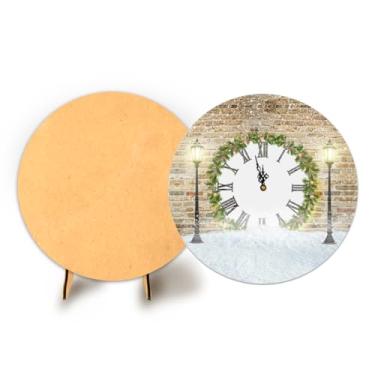 Imagem de Painel Redondo C Elastico 50cm Ano Novo + Suporte MDF (ANV032)