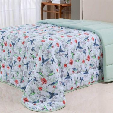 Imagem de Edredom Coberdrom Sonho Bom Solteiro Em Malha - Verde - 100% Algodão