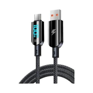 Imagem de Carregador Rápido USB C Tipo C PD 100W 6A Cabo De Dados Para Carregame