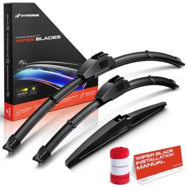 Imagem de A-Premium Lâminas de limpador de para-brisa com indicador de desgaste e toalha - Compatível com Jeep Compass MP 2018-2025 - Conjunto de lâminas de limpadores dianteiros traseiros para 61.0 cm/45.7 cm