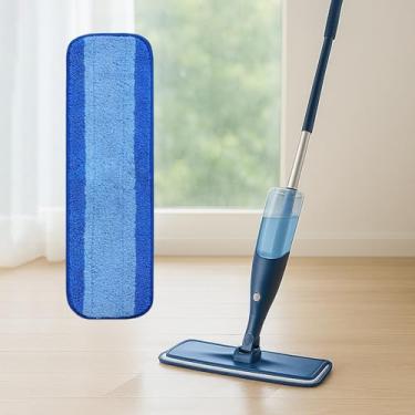 Imagem de Almofadas de substituição de esfregão compatíveis com Bona, almofadas de limpeza de microfibra reutilizáveis, limpeza de zona dupla para pisos de azulejo, lavável na máquina (45,7 x 14 cm)