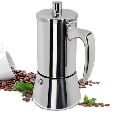 Imagem de Supvision Panela de moka engrossada com 6 xícaras, aço inoxidável 304, 300 ml, máquina de café expresso italiana, fogão, cafeteira, cafeteira, cafeteira para fogão de indução, cafeteiras clássicas