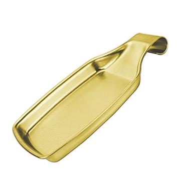 Imagem de Domary Suporte para Descanso de Concha de Aço Inoxidável 304, Suporte para Colher de Utensílio Moderno, Organização de Cozinha para Conchas, Espátulas, Com Design Contemporâneo e Formato (Ouro)