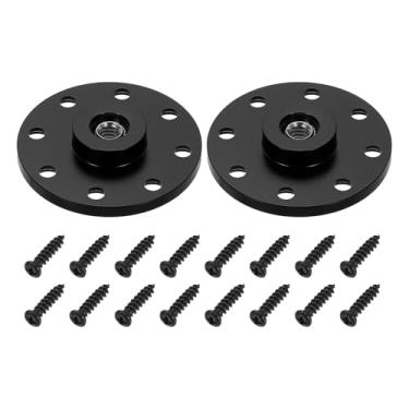 Imagem de PATIKIL Suporte adaptador de tripé com rosca de 1/20.3 cm, diâmetro de 20 mm, 2 peças, flange de liga de alumínio, placa de montagem em tripé com parafusos adaptadores de 1/10.2 cm para câmeras DSLR