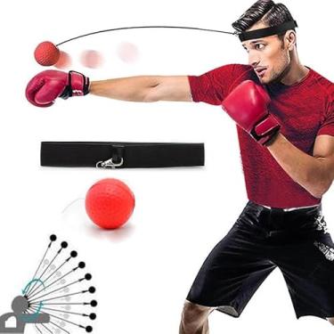 Imagem de Punching Ball Boxing reflex Bola Para Treinamento de Reflexo Speed Ball Boxe e Muay Thai com Faixa Elastica de cabeça, Treino de Soco Velocidade com Banda de Cabeça, Coordenação e Agilidade (2)
