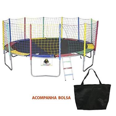 Imagem de Cama Elástica 4,27 m 6 pés e 12 hastes Canguri Lona - Frete Gratis