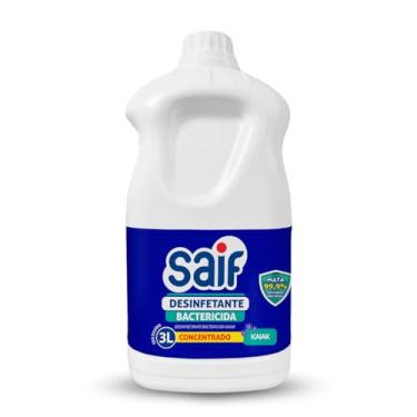 Imagem de Desinfetante Perfumado Kaiak Saif 3L, Saif, Desinfetante Líquido De Uso Geral, Azul, Elimina 99,9% Dos Germes E Bactérias, Linha Institucional 3 Litros, Facilitando Sua Vida, Maximizando Toda Limpeza