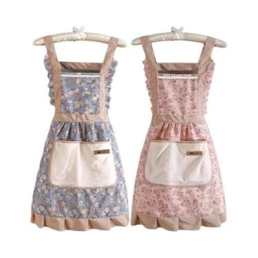 Imagem de Conjunto De 2 Aventais De Lona Respirável Para Mulheres Para Cozinha E