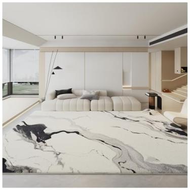 Imagem de SPXMQSS Tapetes de chão para sala de estar, tapete grande antiderrapante para quarto, tapete lavável imitação de caxemira resistente ao desgaste, para quarto, sala de jantar, escritório, B, 200 x 250