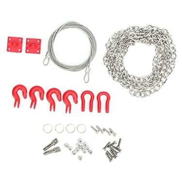 Imagem de SIWOTED Metal Trailer Gancho Suporte de manilha de corrente de reboque para peças de carros modelo RC 1/10 RC Crawler
