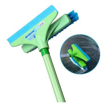 Imagem de Vassoura Rodo Puxe Limp Cabo 70cm Vidro Piso Automóvel Casa - Odim