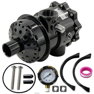 Imagem de HUAYOUR SP071620T SP071621 Válvula de filtro de areia multiportas, válvula de controle de montagem superior com braçadeira compatível com filtro de areia Hayward Pro Series S360T2 S310T2 S310T2 S270T2